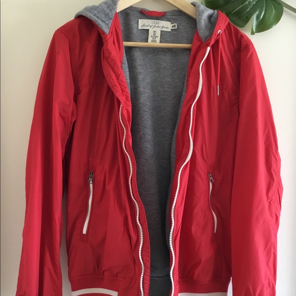 Red Varsity Hooded Jacket